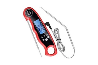 thermomètre / sonde generique thermomètre à viande rouge numérique alimentaire lecture instantanée-meilleur étanche pour cuisine cuisine en plein air barbecue