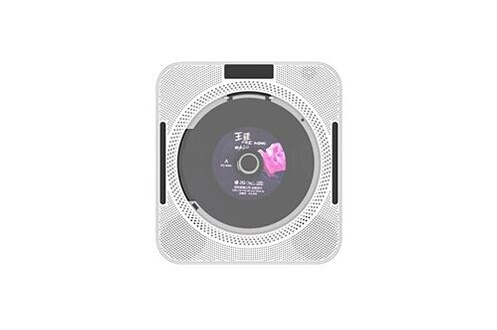 Baladeur CD GENERIQUE Lecteur cd blanc portable mural musique bluetooth  télécommande fm radio hifi haut-parleur avec usb 3. 5mm écran led