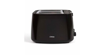 Livoo Noir Grille-Pain Quatre Fentes Couleur - 1500W Dod167n