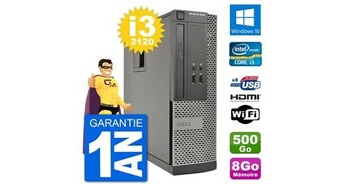 Pc optiplex 3010 sff i3-2120 ram 8go disque dur 500go hdmi windows 10 wifi