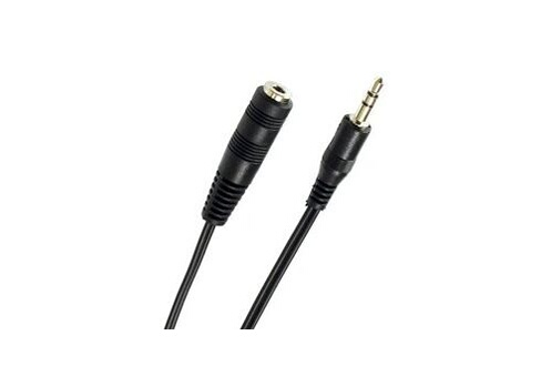 Accessoires audio CABLING Câble rallonge audio stéréo - connecteurs jack 3.  5 mm mâle et femelle - cordon noir - longueur 3 m