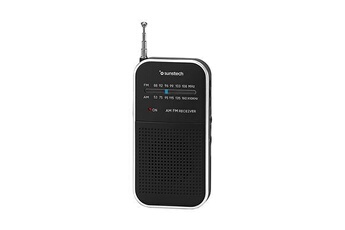 Baladeur Radio Sunstech rps44 - Radio portable AM/FM avec haut-parleur intégré, couleur Noir et Argent