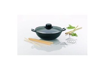 accessoire de cuisine kela 77747 wok set mini fonte 5 pieces