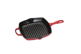 accessoire de cuisine generique le creuset - 20183260600422 - skillet grill carre - fonte emaillee - rouge