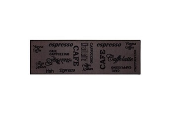 accessoire de cuisine generique andiamo tapis/tapis de cuisine inscriptions café, espresso/marron, marron, 57x180cm