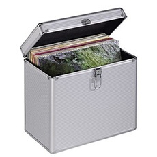 00181435 microgroove record case argent housse pour cds et dvds
