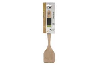 accessoire de cuisine five simply smart - spatule en bois black wood 32cm naturel