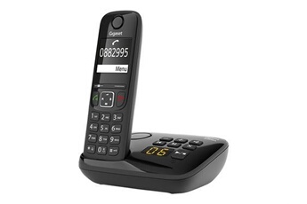 Téléphone sans fil Gigaset AS690A - Téléphone sans fil - système de répondeur avec ID d'appelant - ECO DECT\GAP - noir