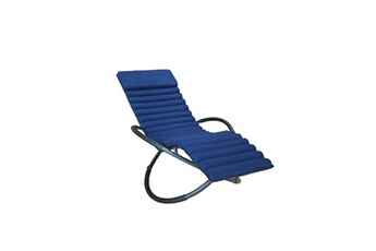 chaise longue - transat keter bain de soleil à bascule swing luxe monaco - bleu 14-700895