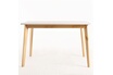 Non renseigné Table de cuisine scandinave blanc brillant et pieds bois clair Epuria 120 cm photo 4