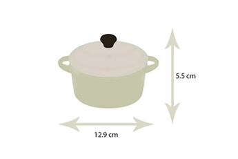 accessoire de cuisine hobby tech - mini cocotte double poignées avec couvercle - marron