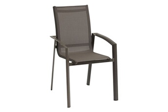 chaise de jardin hesperide fauteuil extérieur axant wengé/praline hespéride - taupe