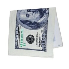 Serviette de bain et plage billet de 100 dollars en microfibre