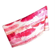 Serviette de plage et de bain bacon en microfibre