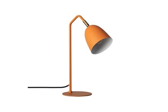 lampe de bureau techbrey lampe de bureau flex métal areso orange safran 160 mm