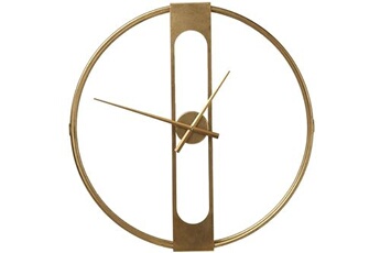 horloge kare design horloge murale clip dorée 60cm