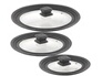 Lot De 2 Couvercles Universels Rosenstein & Söhne – Verre Et Silicone – Ø 24-28 Cm – Résiste Au Four (230°C) Et Lave-vaisselle