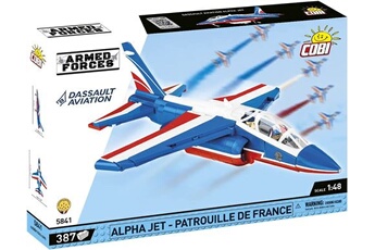 autres jeux de construction cobi 5841 - avion alpha jet patrouille de france (jeu de construction)