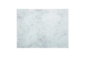 planche à découper five simply smart - planche à découper en verre marbre 40cm blanc
