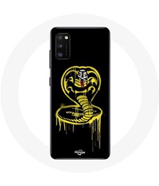 Coque pour Samsung Galaxy S20 Cobra Kai Logo Jaune Fond Noir Affiche Série