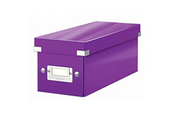 lampe de lecture generique boîte de rangement leitz click & store wow, format cd violet