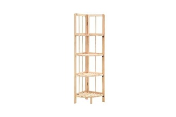 etagère sur pied helloshop26 etagère armoire meuble design étagère d'angle bois de cèdre 110 cm 2702056/3