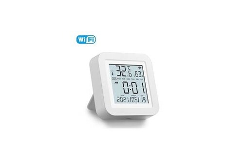 Thermomètre / sonde Yokuli Capteur intelligent de température et  d'humidité avec wifi, hygromètre d'intérieur,écran lcd,mise à jour  en temps réel,charge usb