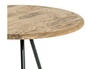 Loungitude Table basse ronde BASTIAN en chêne massif et acier noir 40cm photo 2