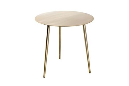 Table d'appoint Loungitude Table basse ronde VERA en métal dorée 45cm