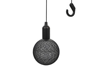autres accessoires de décoration the home deco factory - boule lumineuse à suspendre noire