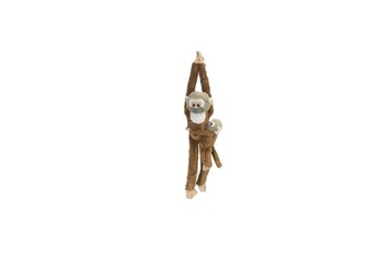 animal en peluche wild republic peluche singe ecureuil avec bébé 51 cm marron blanc
