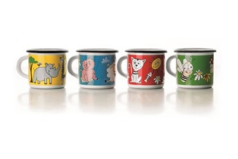 tasse et mugs ibili 904808 gobelet email décore 8 cm