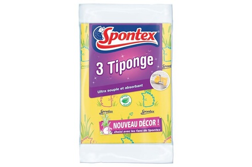 Eponge Spontex Eponges plates Tiponge - 3 éponges