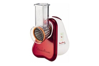 ustensile de cuisine seb moulinex fresh express plus dj756g ruby red - râpe électrique - 150 watt - rouge métallique/blanc