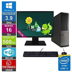 PC Optiplex 3010 DT i7-3770 3.90GHz 16Go/500Go Wifi W10 + Ecran 24