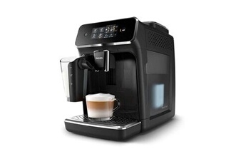 Philips Combiné expresso cafetière Series 2200 EP2231 - Machine à café automatique avec buse vapeur "Cappuccino" 15 bar noir laqué