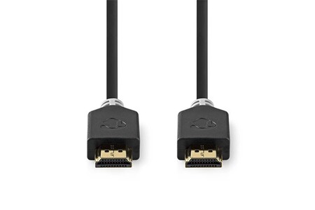 Câbles vidéo Nedis - Câble HDMI avec Ethernet - HDMI mâle pour HDMI mâle - 7.5  m - anthracite - rond