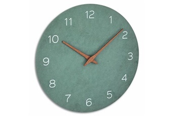 montre tfa horloge silencieuse en bois de précision, analogique, murale, design minimaliste, vert, 60.3054.04