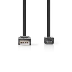 - Câble USB - USB (M) pour Micro-USB Type B (M) - USB 2.0 - 1 m - plat - noir