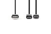Nedis Valueline - Kit de câble USB - USB 2.0 - 1 m - noir photo 1