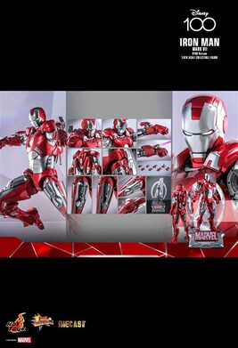 Figurine de collection Hot toys Figurine MMS696D54 Marvel Comics Disney 100 Iron Man Mark VII 100 iron man