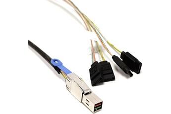 Connectique Audio / Vidéo BeMatik MiniSAS-HD par câble SFF8644 à 1m 7 broches SATA