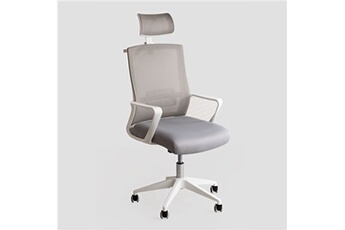 chaise de bureau avec roulettes et accoudoirs teill colors gris clair 119 - 126,5 cm