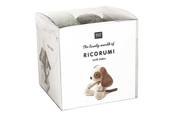 autres jeux créatifs rico design set crochet amigurumi chien - ricorumi -