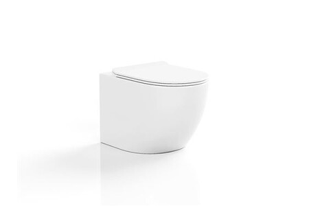 WC suspendu Vente-Unique.com WC suspendu blanc en céramique sans bride - JAVOINE