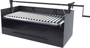 Barbecue argentin bois et charbon FM BVE-80 80cm grille suspendue à manivelle