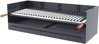 Barbecue bois et charbon FM BV-100 100cm à poser ou à encastrer