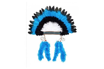 déguisement enfant souza for kids macahee coiffe indien en bleu