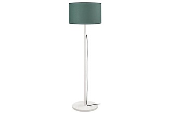 lampe de lecture tosel 51655 lampadaire droit bois blanc et vert l 30 p 30 h 142 cm ampoule e27
