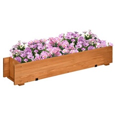 Jardinière suspendue pour fleurs plantes - balconnière - crochets, système d'irrigation intégrés - bois sapin pré-huilé